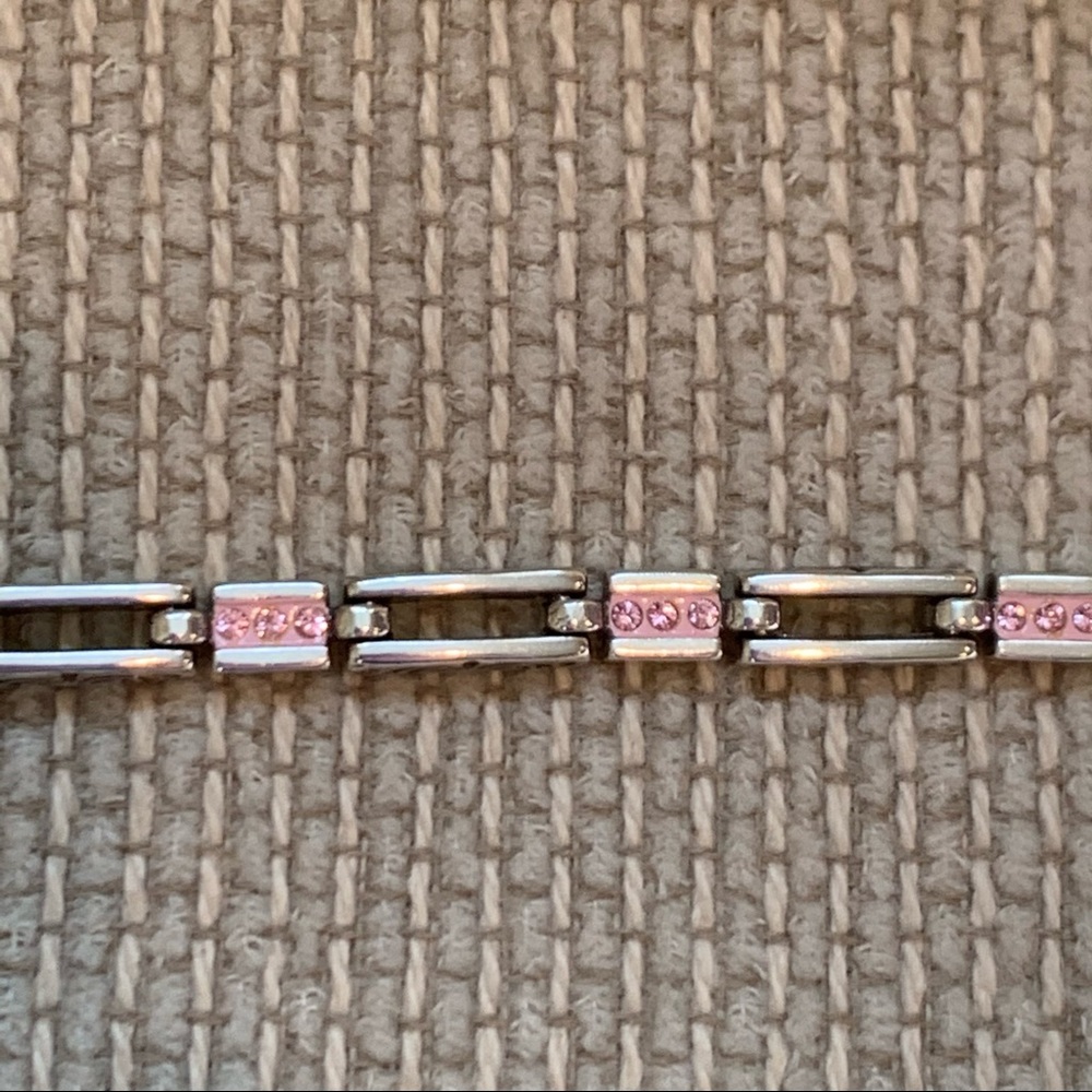 Brighton -Power of Pink ‘12 Bracelet w/heart charm - Picture 3 of 5